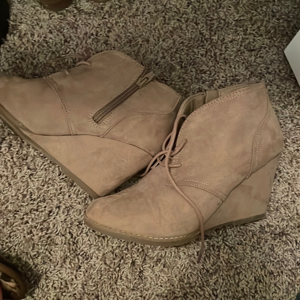Wedged booties